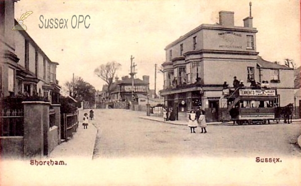 Shoreham - View towards the Railway Crossing