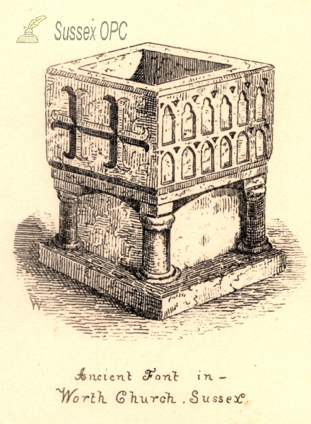 Image of Worth - St Nicholas Church (Font)