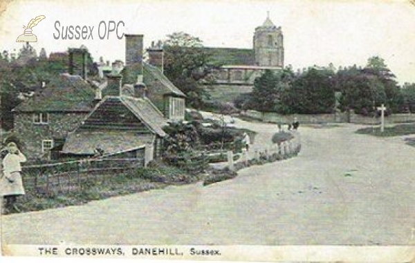 Danehill - Crossways showing All Saints Church